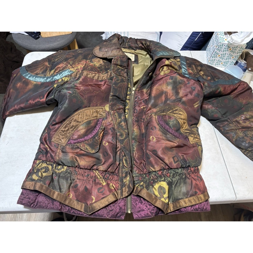 Vintage 1980s/1990s Kent Street Multi Colored Geometric Print Jacket Medium